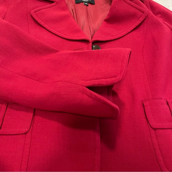 Red Blazer Coat Talbots - Picture 3 of 5